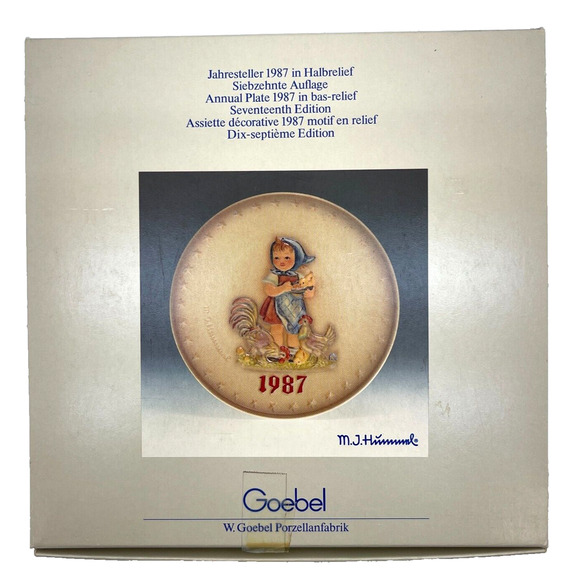 Vintage 1987 Goebel M.J. Hummel 17th Annual Plate Collectors Memorabilia Hum 283 - Picture 9 of 14